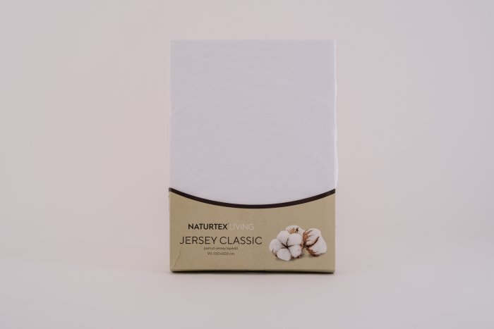 Jersey fehér lepedő 140-160x200 cm