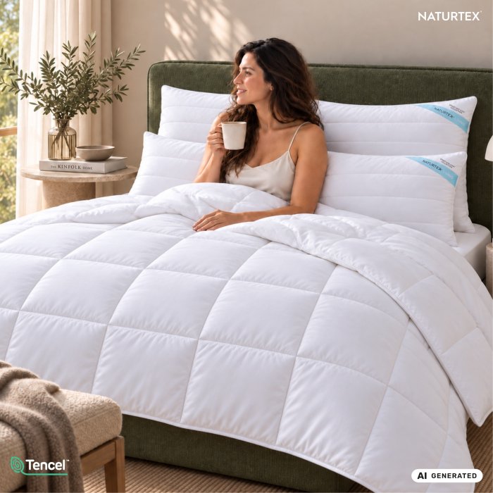 Lyocell paplan 140x200 cm - 1000g  140x200 70% TENCEL™ Lyocell, 30% újrahasznosított poliészter - Naturtex