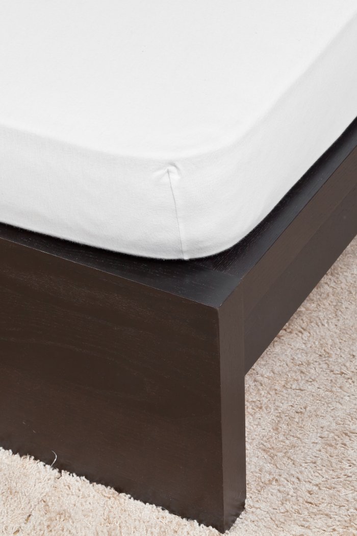 Jersey fehér lepedő 80-100x200 cm