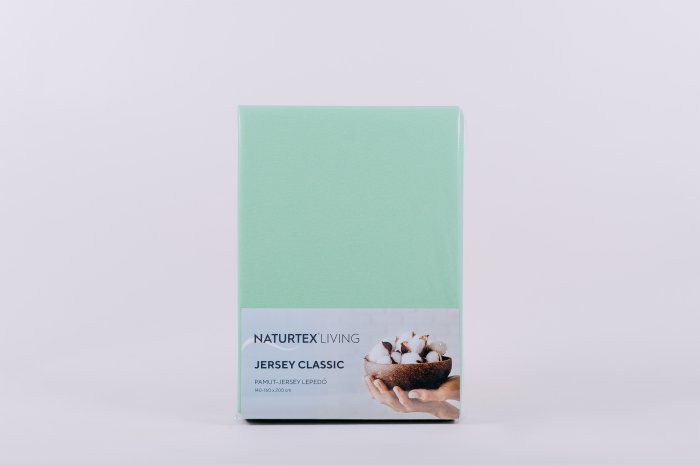 Jersey fémzöld lepedő 80-100x200 cm