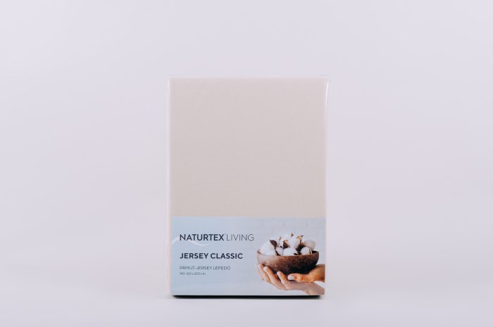 Jersey homok lepedő 140-160X200 cm